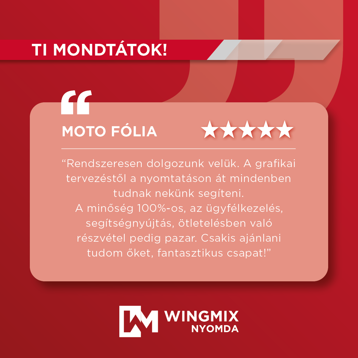 Read more about the article Rólunk mondták – Ügyfeleink véleménye fontos számunkra!